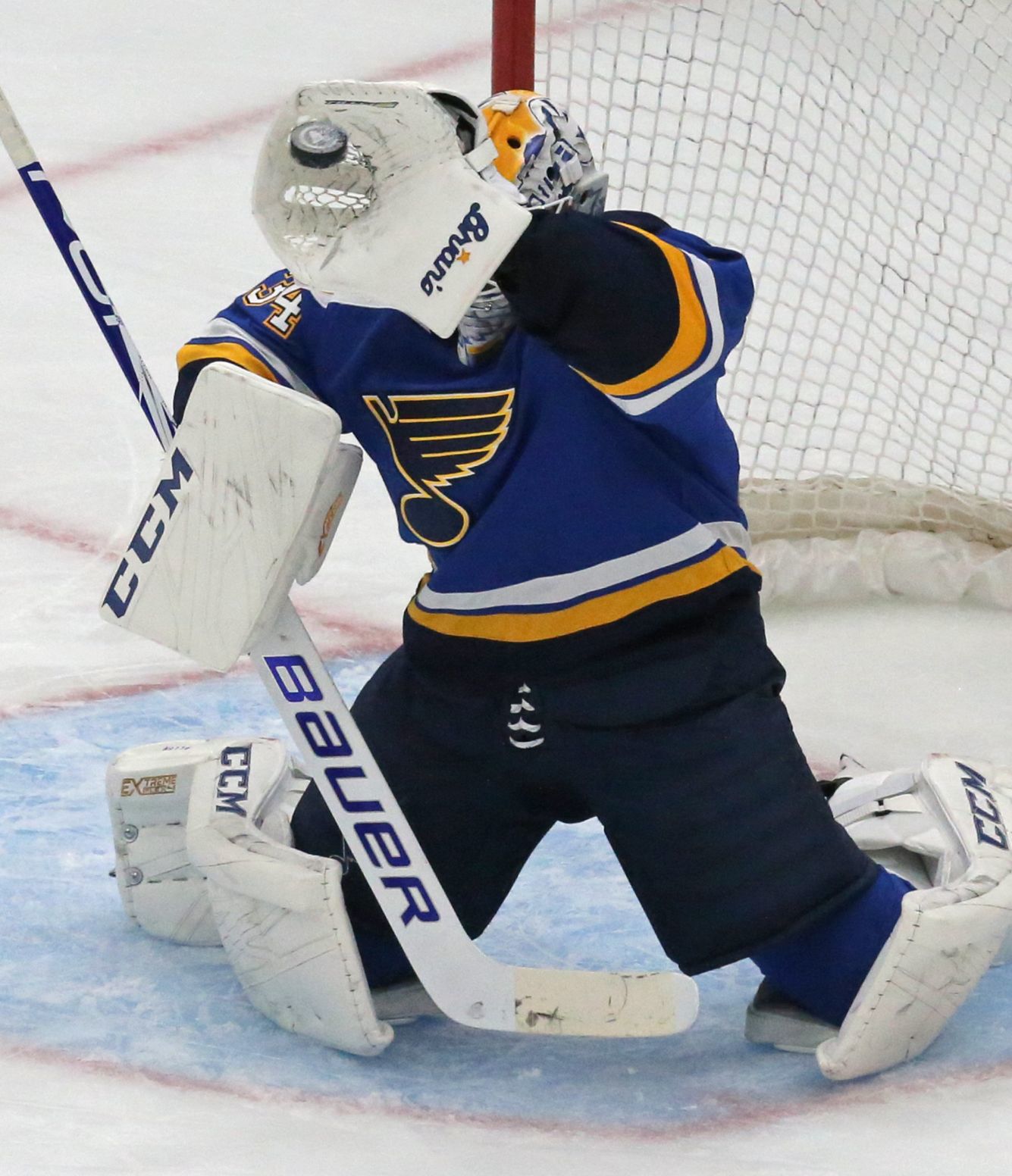 The Blues take on the Ducks at the Enterprise Center